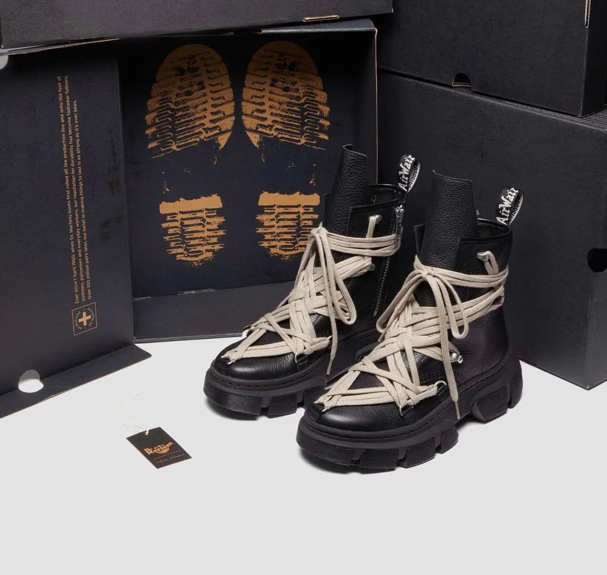 Rick Owens x Dr. Martens: Launch of the 1460 DMXL Megalace Boot -