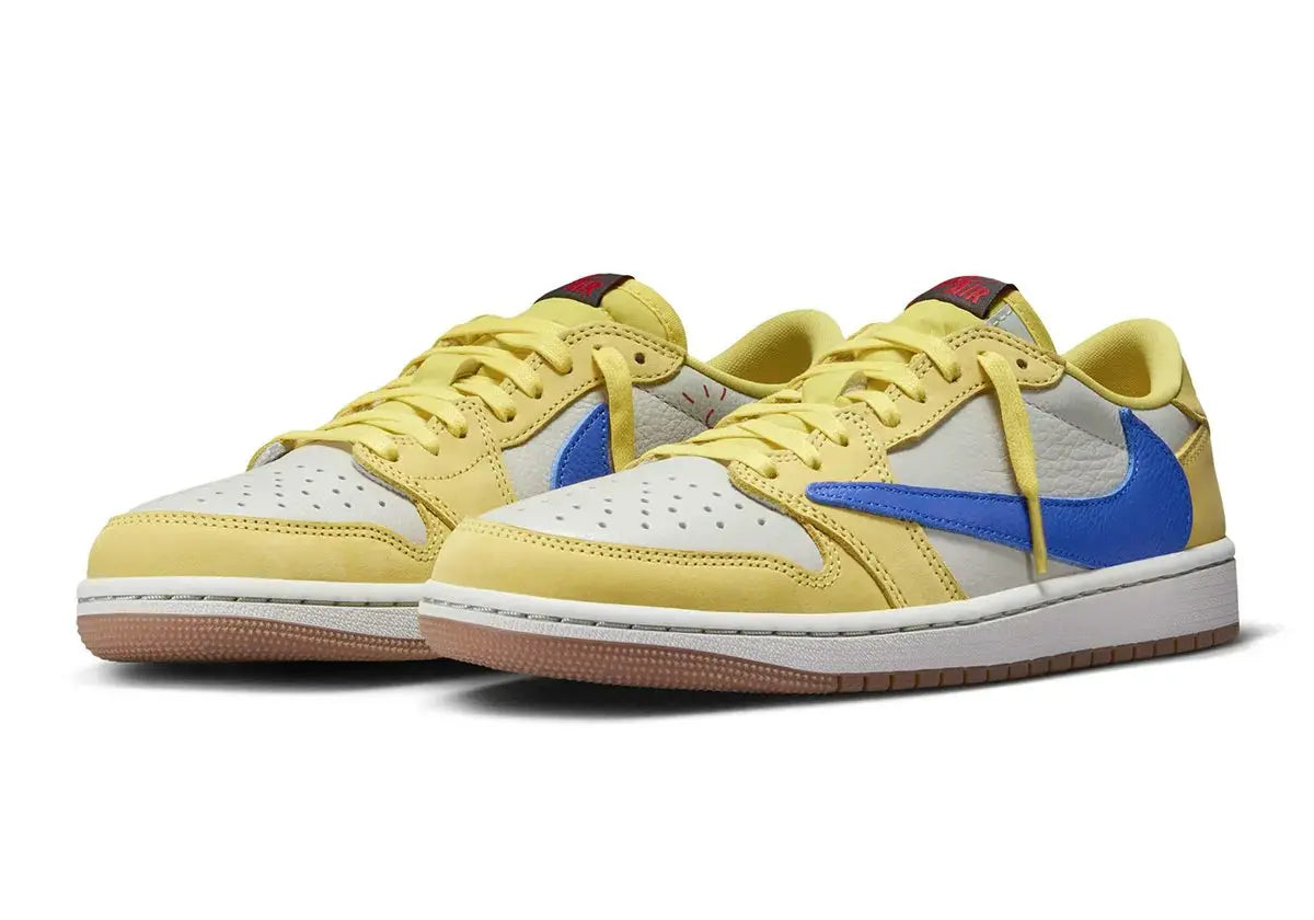 Dates, Informations & Prix : Travis Scott x Air Jordan 1 Low OG "Canary" - HYTRAPE