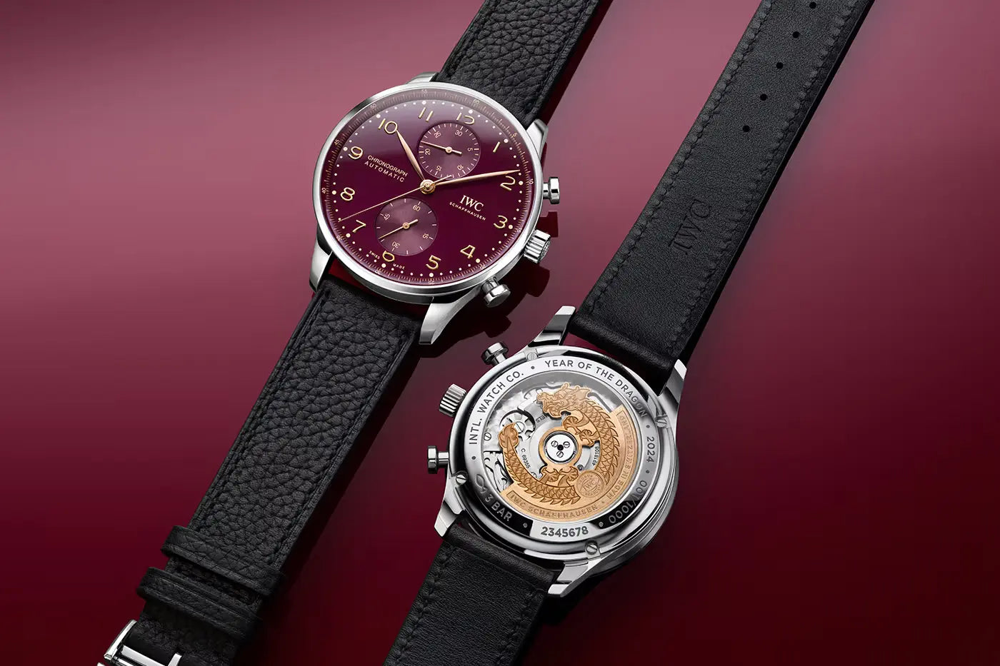 IWC dévoile son chronographe Portugieser bordeaux dans l'esprit du Nouvel An lunaire - HYTRAPE
