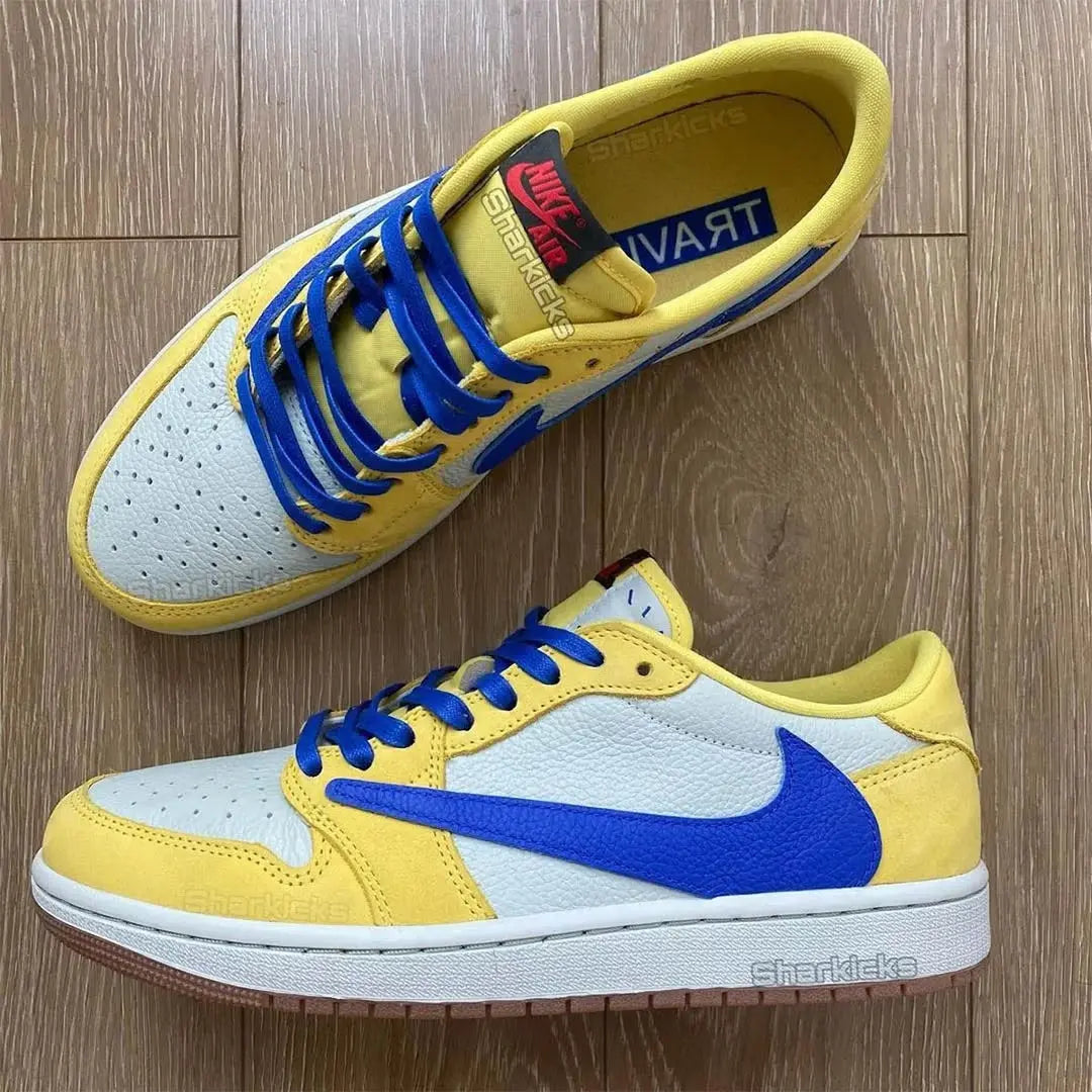 Travis Scott x Air Jordan 1 Low "Canary", First Look - HYTRAPE