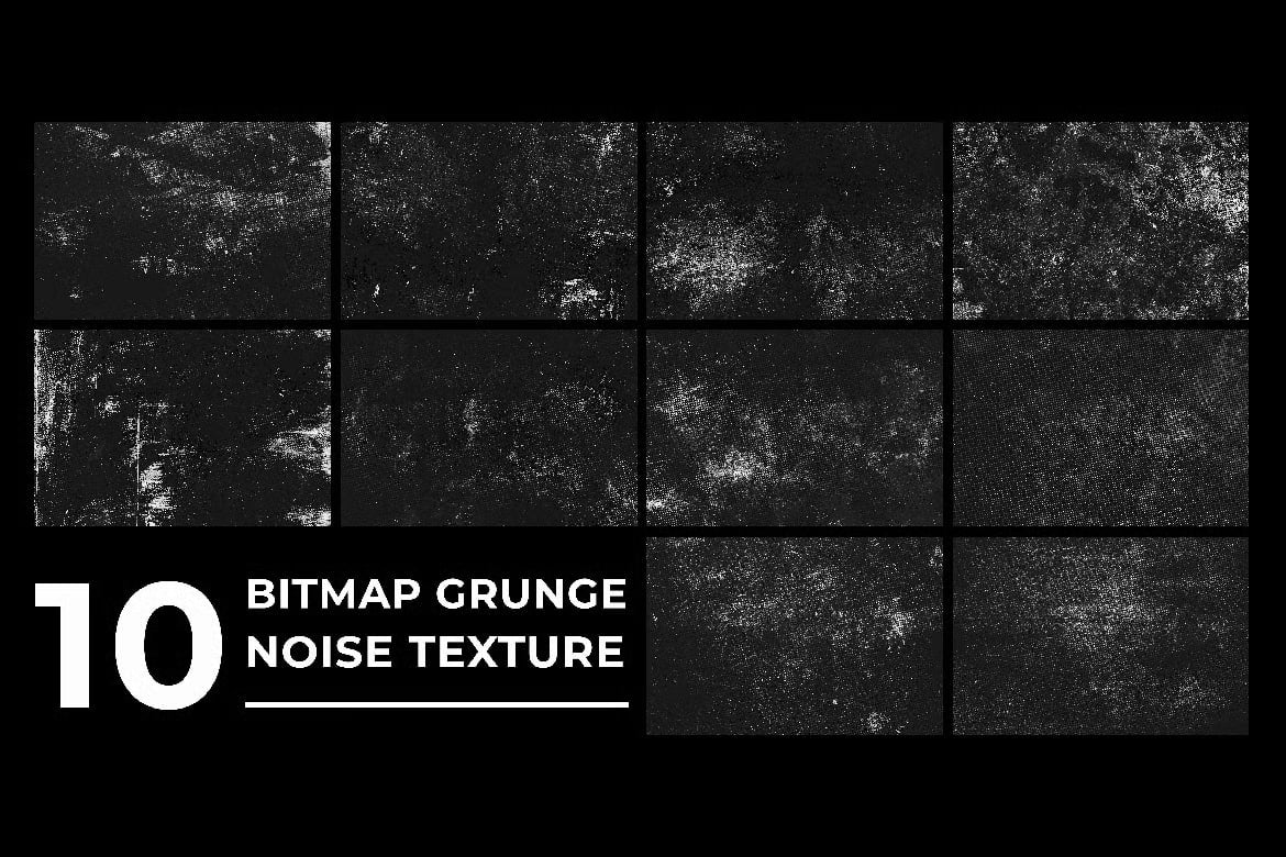 Aperçu 2 sur 3 de Bitmap Grunge Noise Texture, ressource Mockups par HYTRAPE