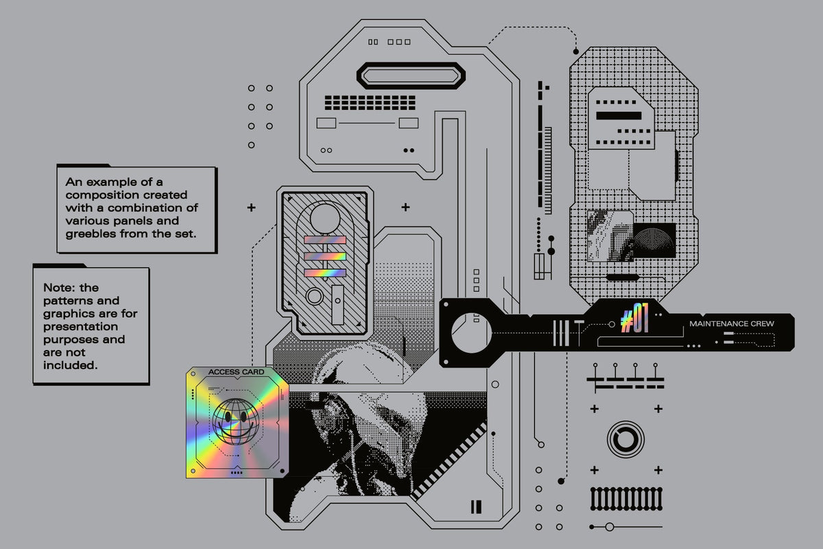 Aperçu 4 sur 12 de Sci-Fi Panels Vector Pack, ressource Vectors par MiksKS