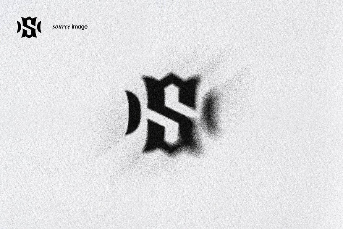 Aperçu 2 sur 5 de Spray Stencil Layer Style, ressource Mockups par HYTRAPE