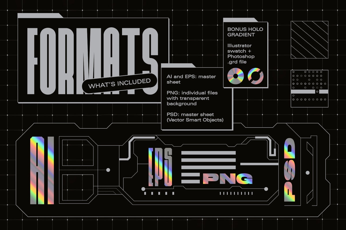 Aperçu 7 sur 12 de Sci-Fi Panels Vector Pack, ressource Vectors par MiksKS