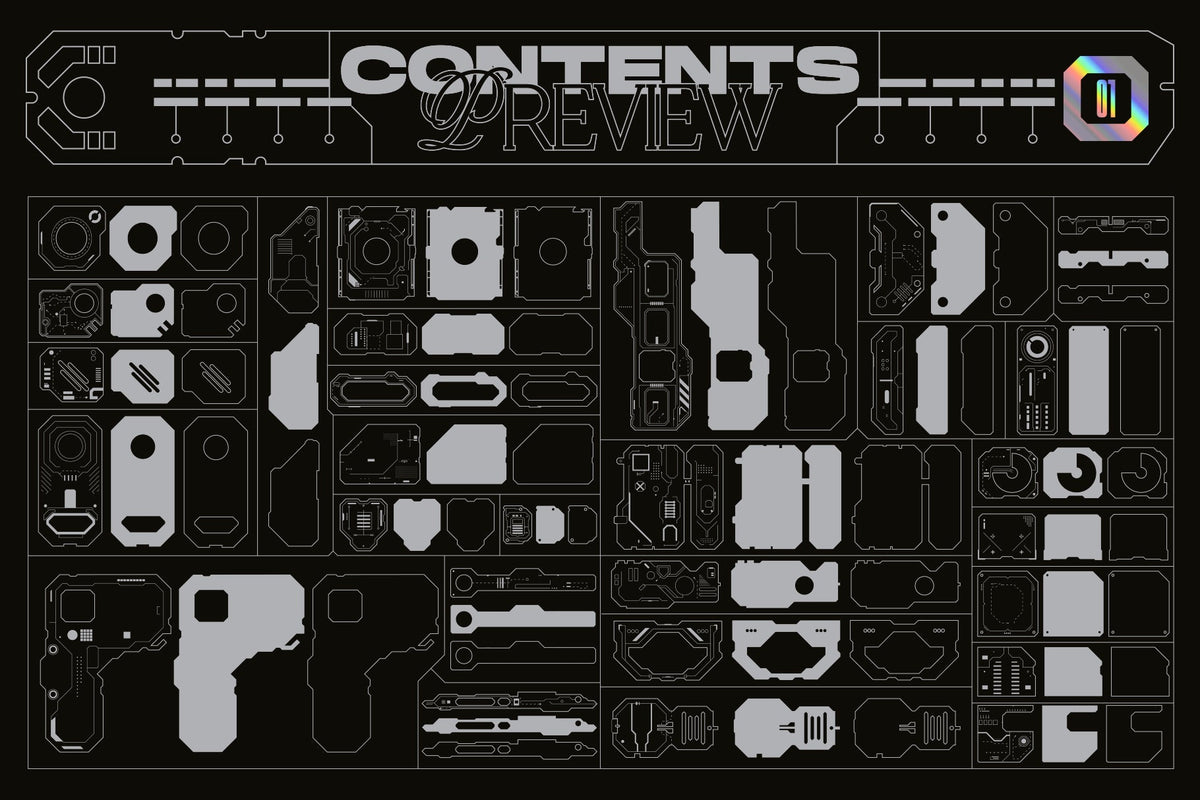 Aperçu 8 sur 12 de Sci-Fi Panels Vector Pack, ressource Vectors par MiksKS