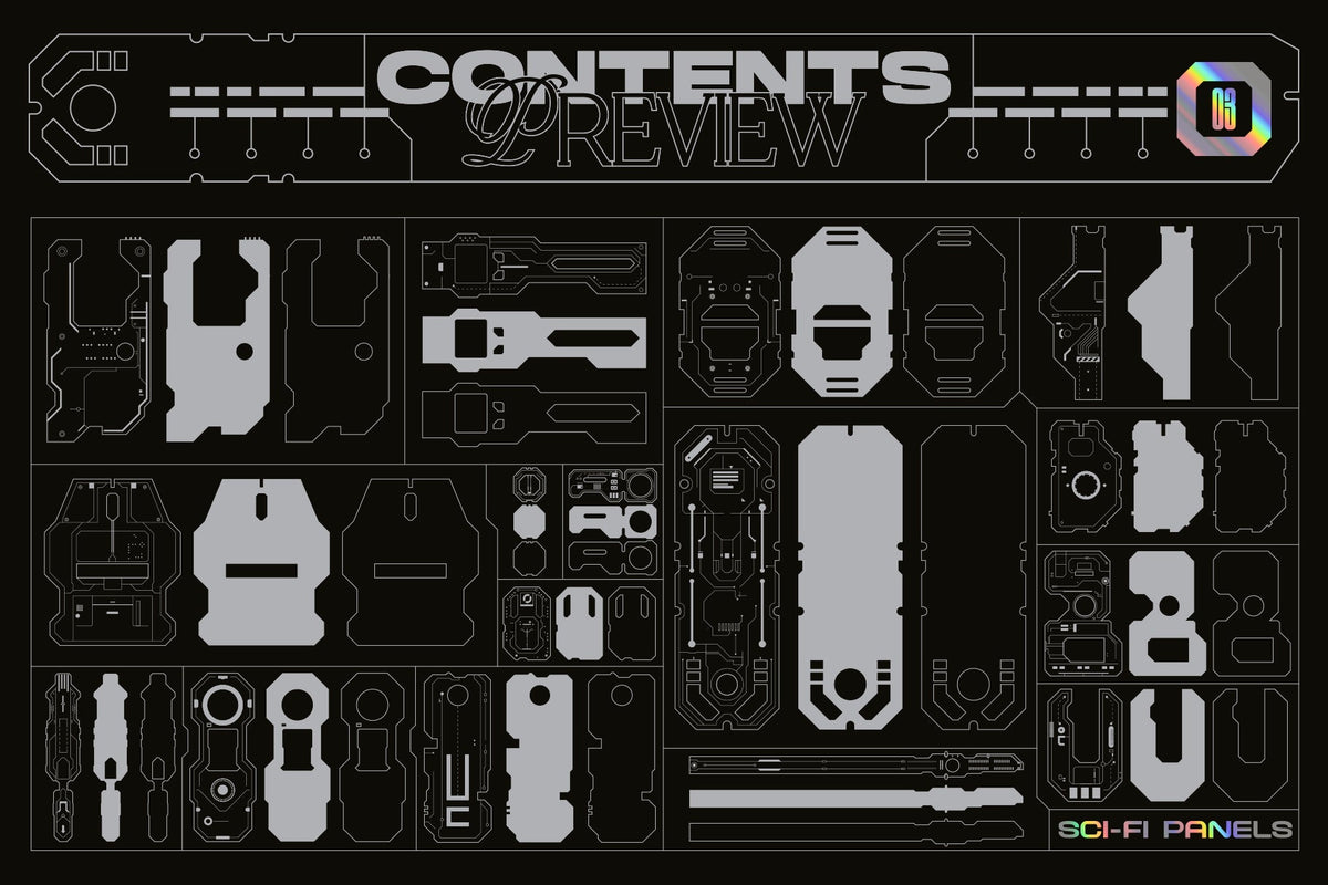 Aperçu 10 sur 12 de Sci-Fi Panels Vector Pack, ressource Vectors par MiksKS