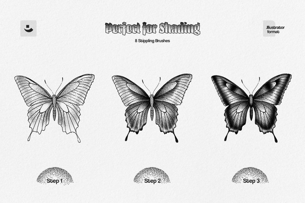 Aperçu 4 sur 5 de Stipples Brushes, ressource Actions et brushes par HYTRAPE