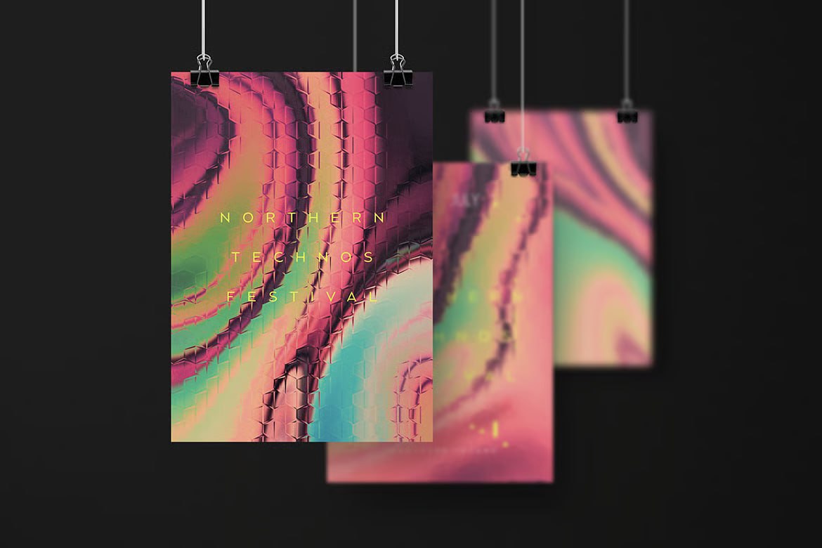 Aperçu 4 sur 7 de 45 Acid Gradient Textures, ressource Mockups par HYTRAPE