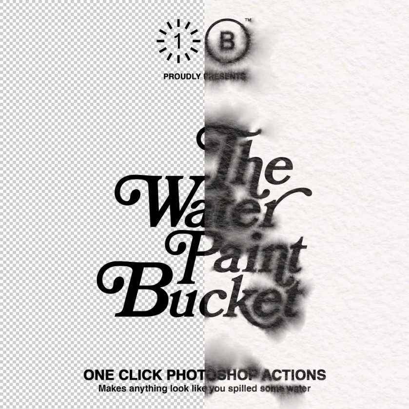 Aperçu 3 sur 3 de The Water Paint Bucket, ressource Mockups par One Click