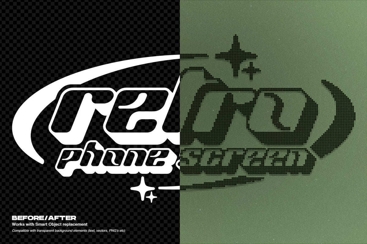 Preview 2 of 12 of Retro Phone Screen Effect, Mockups resource by MiksKS