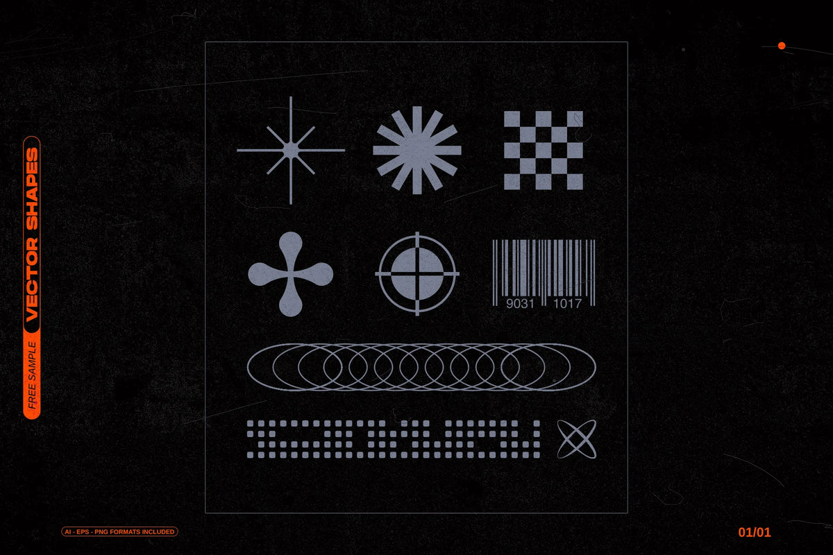 Aperçu 2 sur 2 de Vector Shapes Vol. 01 FREE SAMPLE, ressource Samples par HYTRAPE