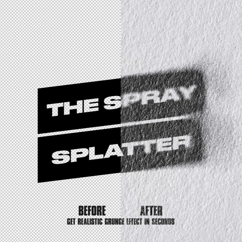 Aperçu 4 sur 4 de Spray Splatter Image Effect, ressource Graphisme par One Click
