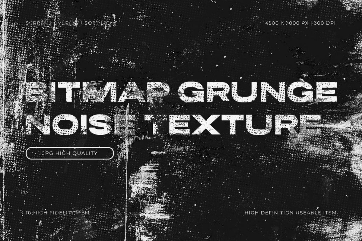 Aperçu principal de Bitmap Grunge Noise Texture, ressource Mockups par HYTRAPE
