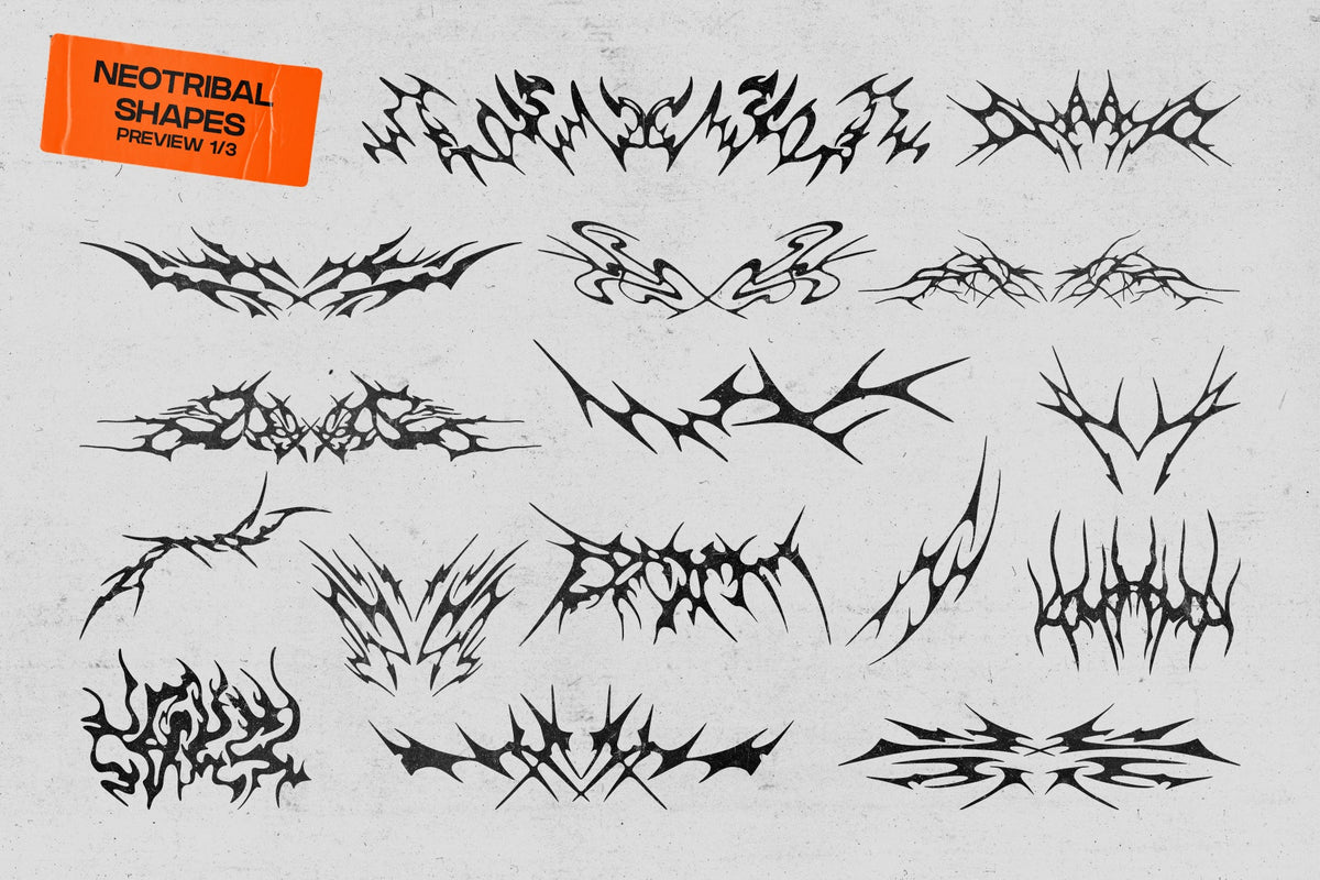 Aperçu 2 sur 5 de Neotribal Shapes, ressource Vectors par MiksKS