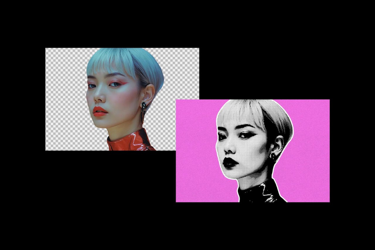 Cutout Risoprint Photo Effect