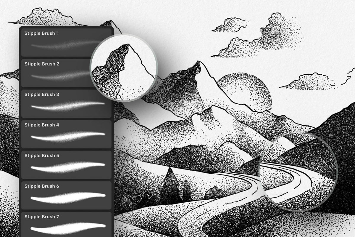 Aperçu 2 sur 5 de Stipples Brushes, ressource Actions et brushes par HYTRAPE