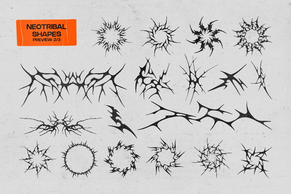 Aperçu 3 sur 5 de Neotribal Shapes, ressource Vectors par MiksKS