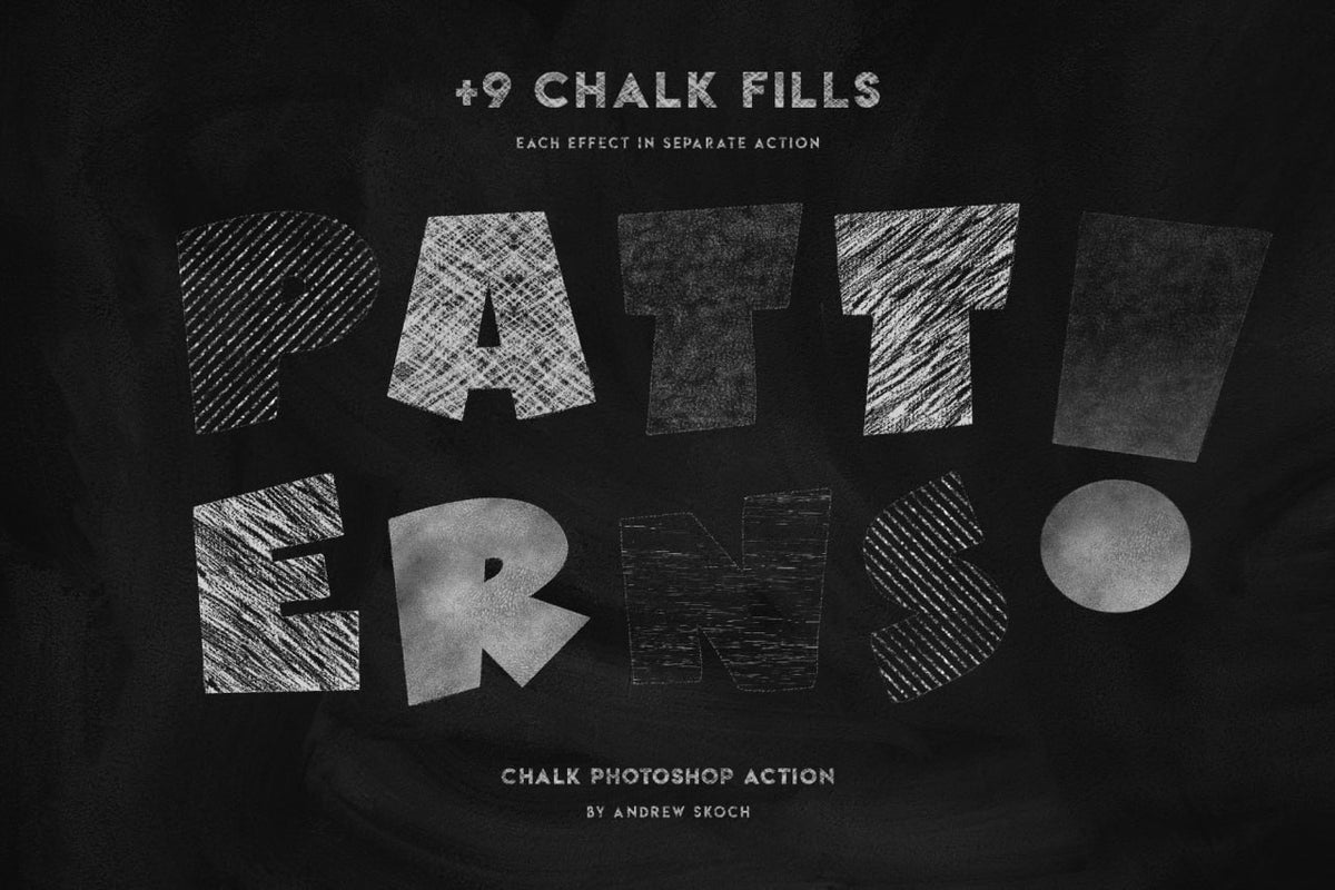 Aperçu 2 sur 7 de Chalk Lettering Effect, ressource Graphisme par Andrew Skoch