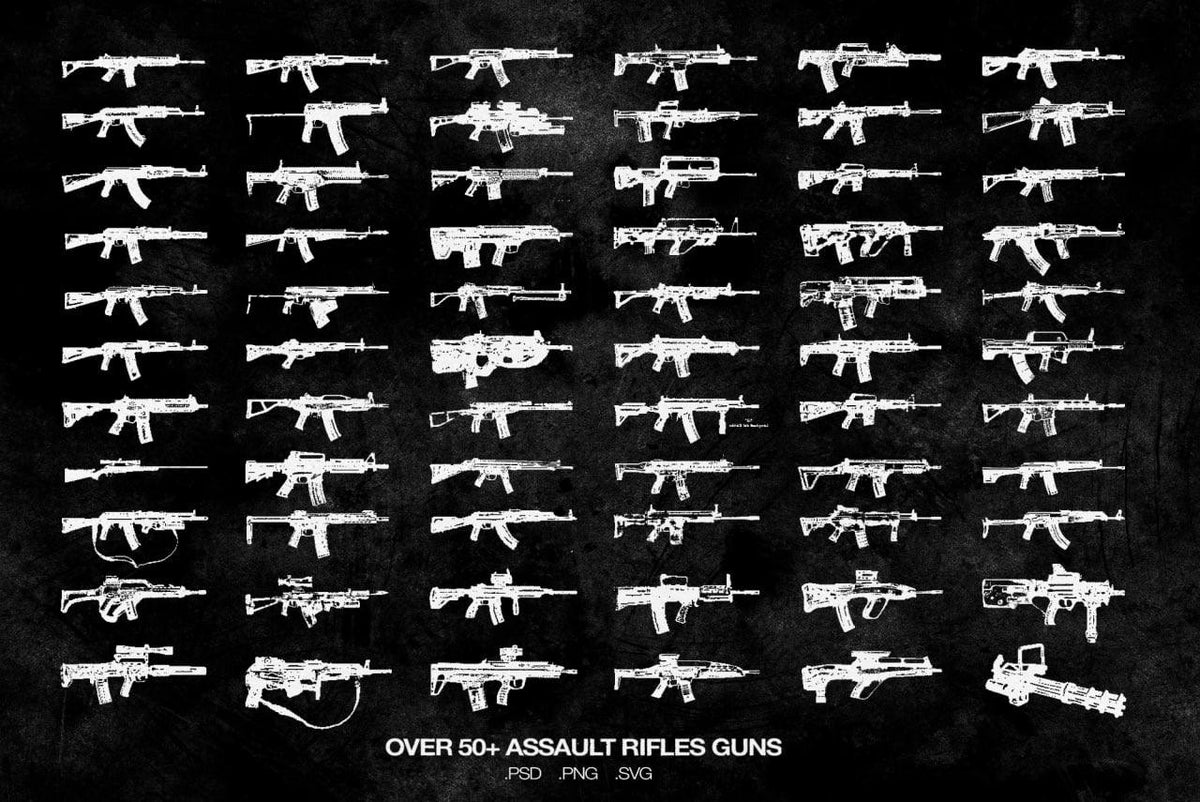 Aperçu 2 sur 4 de Assault Rifle Pixel Pack, ressource Mockups par HYTRAPE