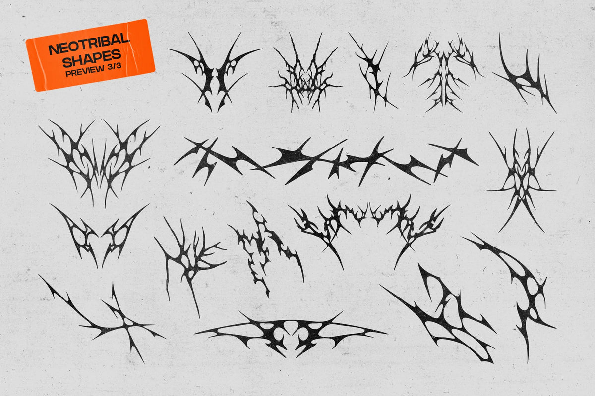 Aperçu 4 sur 5 de Neotribal Shapes, ressource Vectors par MiksKS
