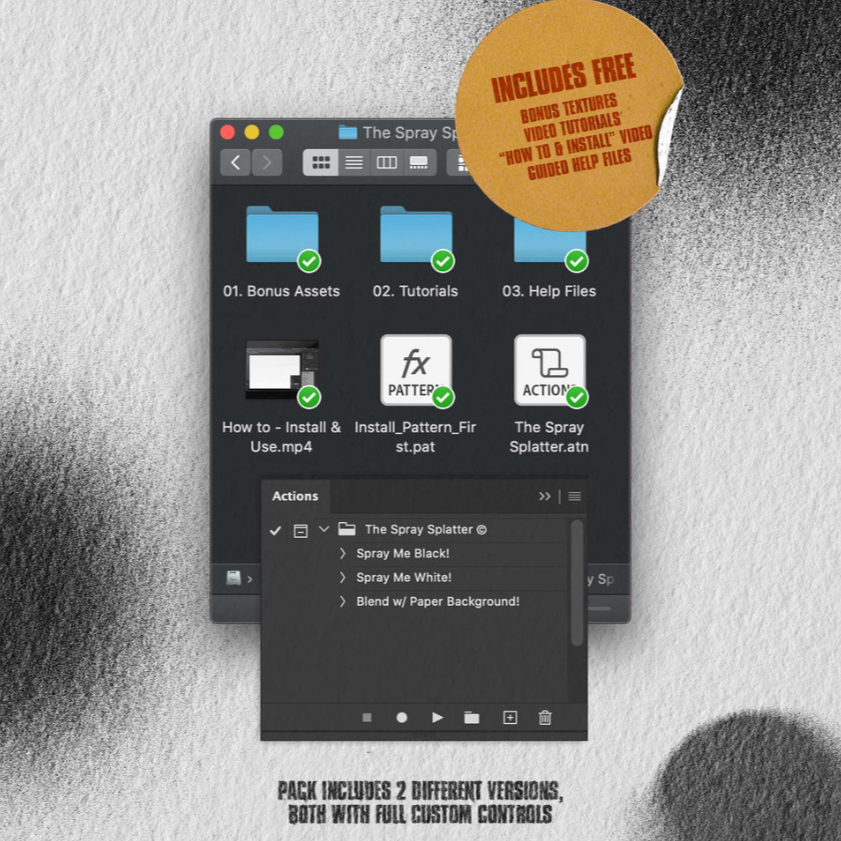 Aperçu 3 sur 4 de Spray Splatter Image Effect, ressource Graphisme par One Click