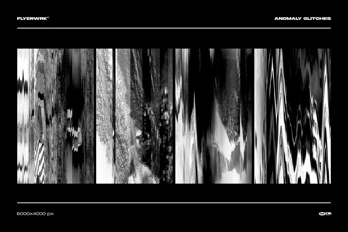 Aperçu 2 sur 7 de +30 Textures Glitch (Anomaly), ressource Mockups par HYTRAPE