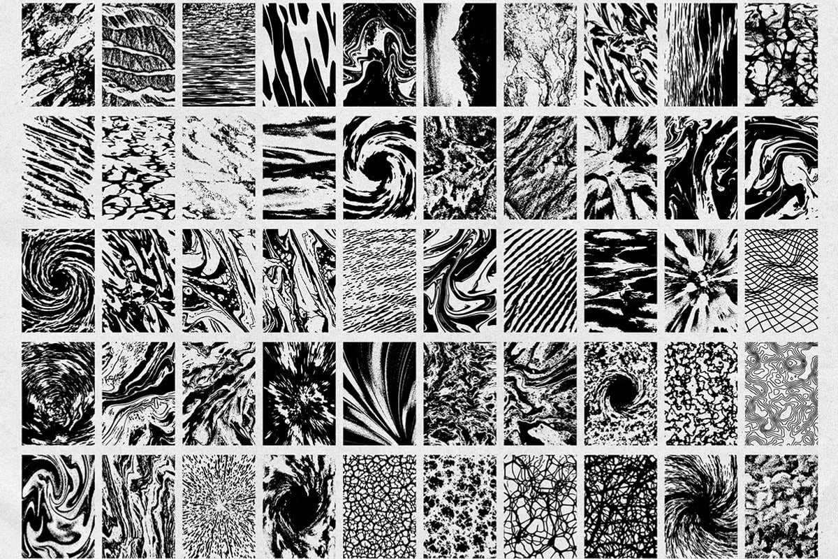 Aperçu 2 sur 4 de TRUGRAINS Brutalist Vector Textures, ressource Mockups par HYTRAPE