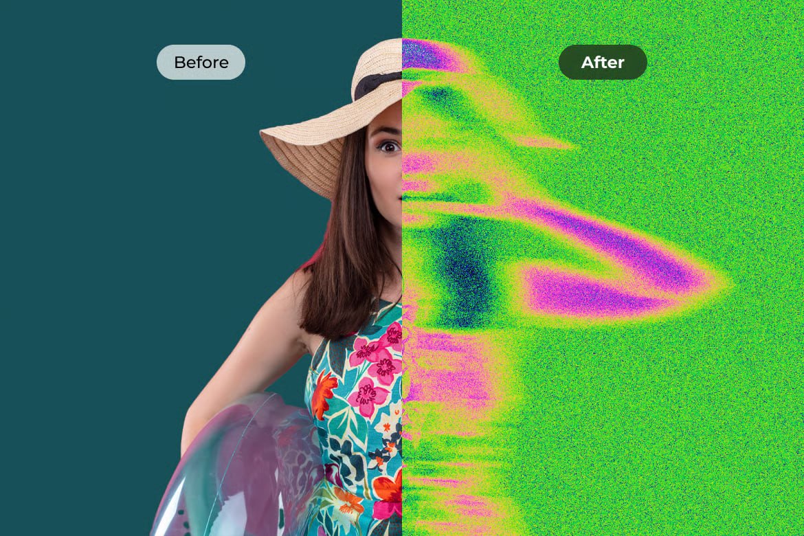 Aperçu 2 sur 3 de Gradient Grunge Heat, ressource Mockups par HYTRAPE