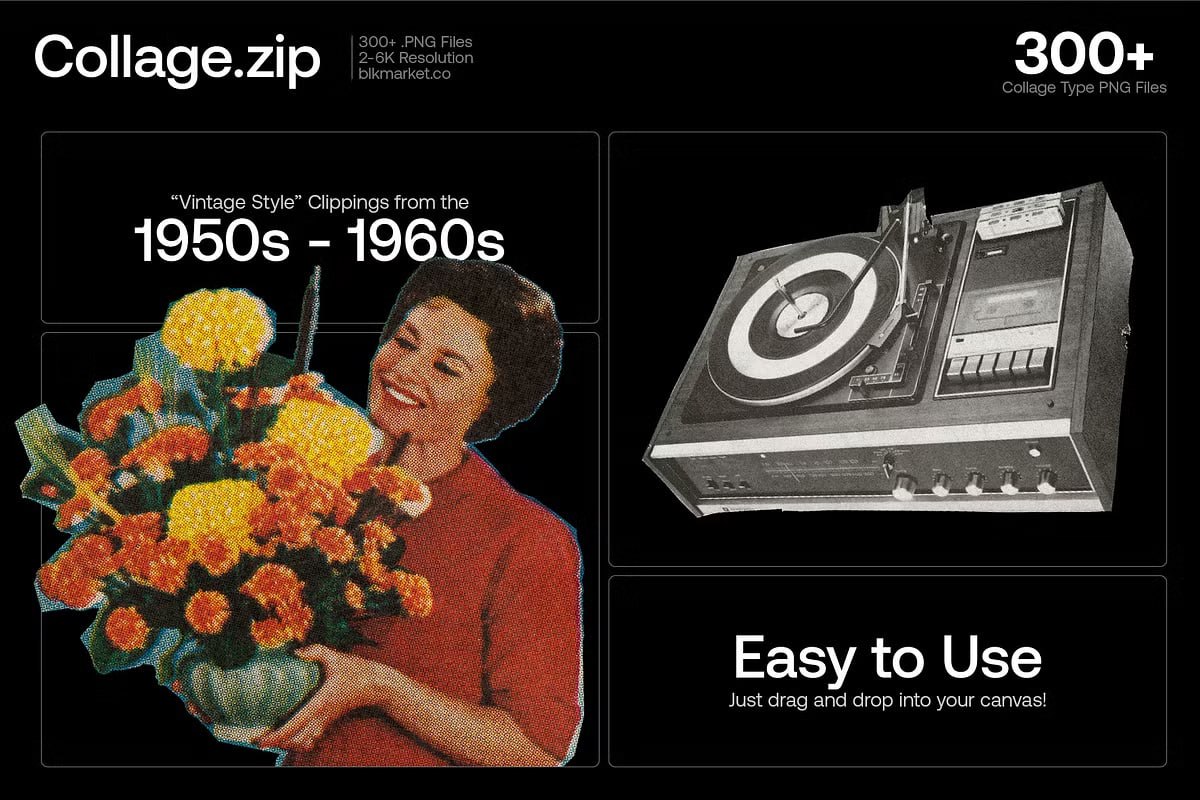 Aperçu 2 sur 7 de 300+ Collage Cut, ressource Mockups par HYTRAPE