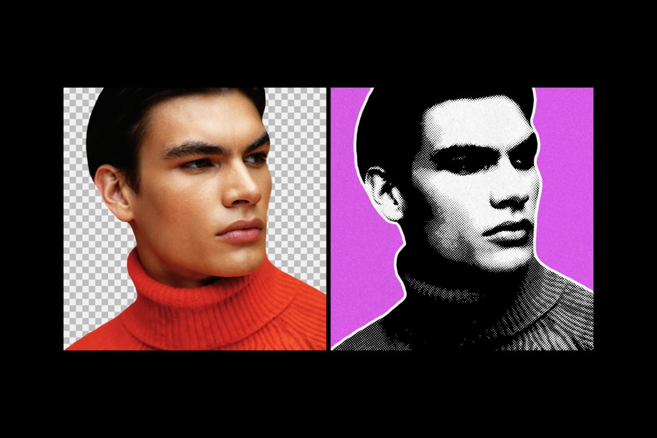 Cutout Risoprint Photo Effect