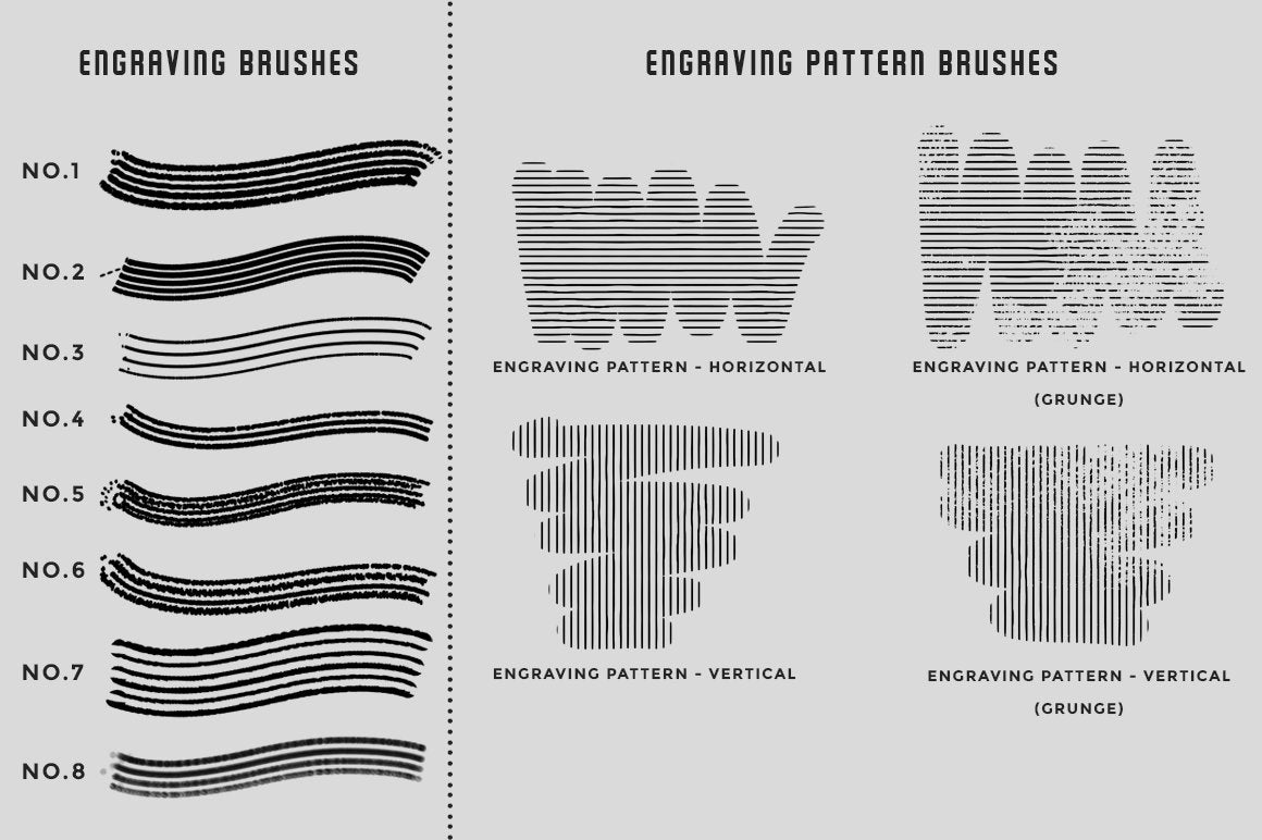 Preview 2 of 7 of Vintage Engraving Procreate Brushes, digital creative resource by MiksKS