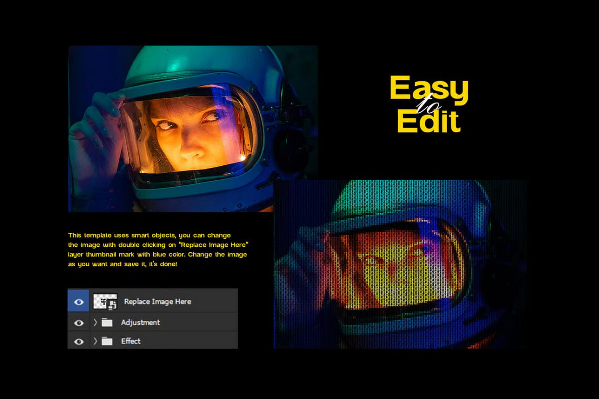 Aperçu 3 sur 4 de CODE Photo Effect, ressource Mockups par HYTRAPE