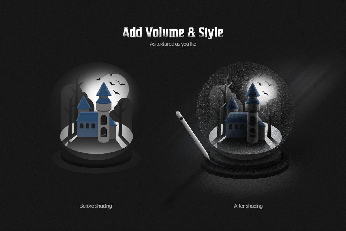 Aperçu 2 sur 8 de Grim Shader Essentiel Brush, ressource Mockups par Pixelbuddha