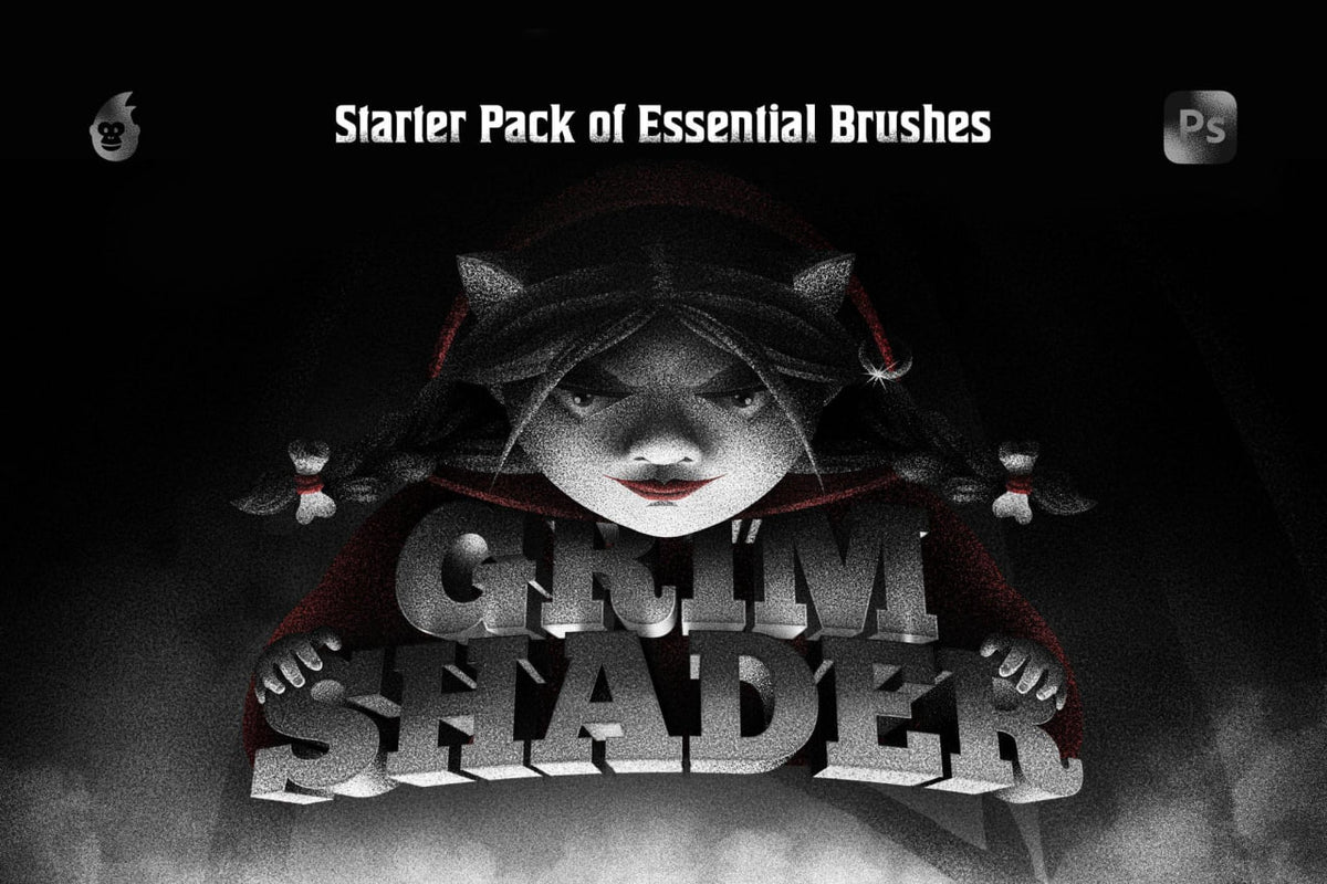 Aperçu principal de Grim Shader Essentiel Brush, ressource Mockups par Pixelbuddha
