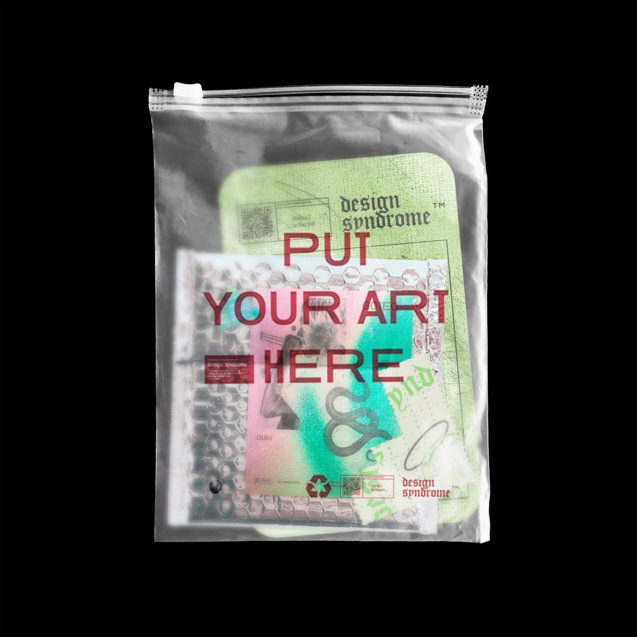 TRANSLUCENT PLASTIC BAG MOCKUP