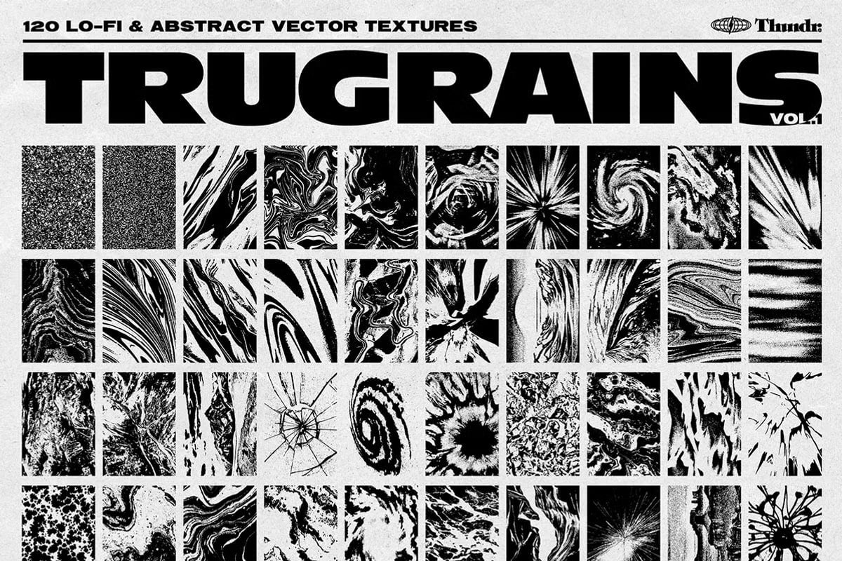 Aperçu 3 sur 4 de TRUGRAINS Brutalist Vector Textures, ressource Mockups par HYTRAPE