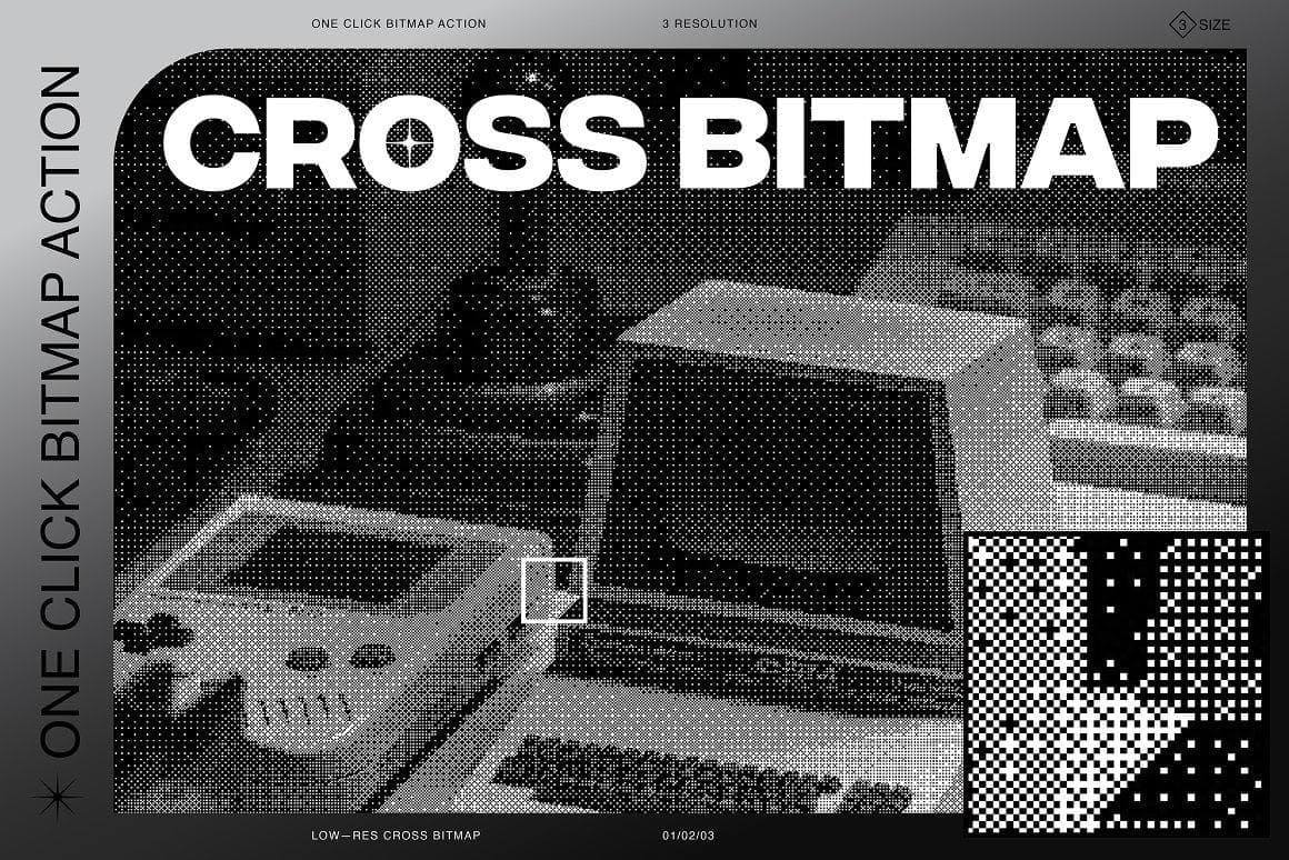 Aperçu 2 sur 7 de Cross Bitmap Action, ressource Mockups par HYTRAPE