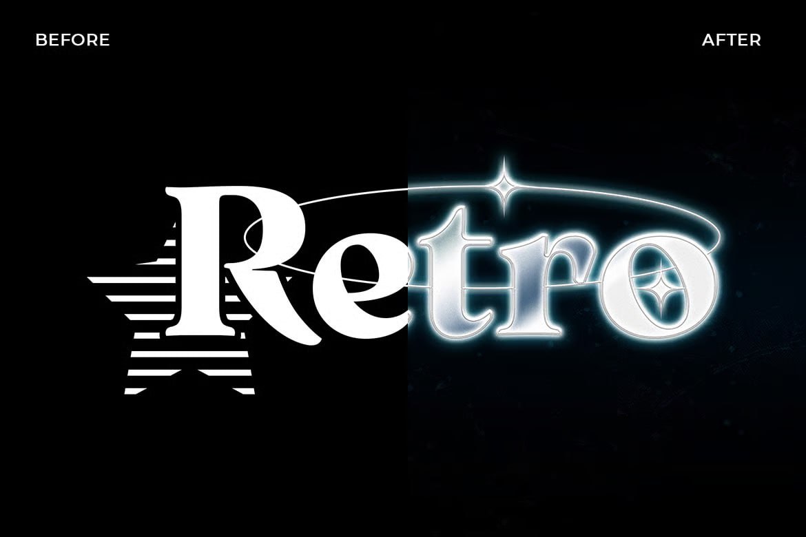 Aperçu 3 sur 3 de Silver Chrome Text Effect, ressource Mockups par HYTRAPE