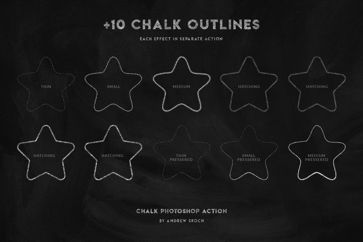 Aperçu 6 sur 7 de Chalk Lettering Effect, ressource Graphisme par Andrew Skoch