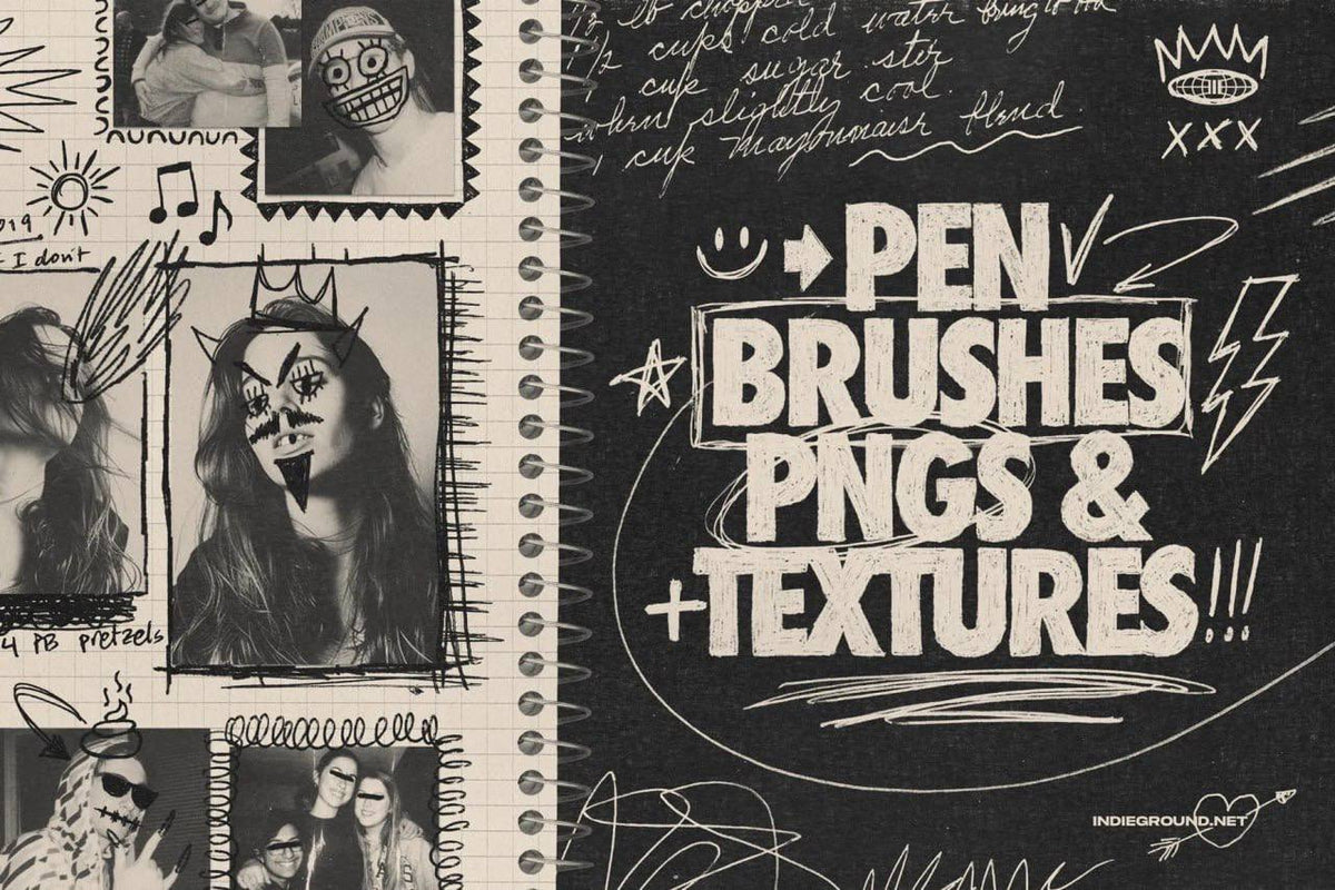 Aperçu 3 sur 6 de +850 PENS KIT, ressource Actions et brushes par Indieground Design Inc.