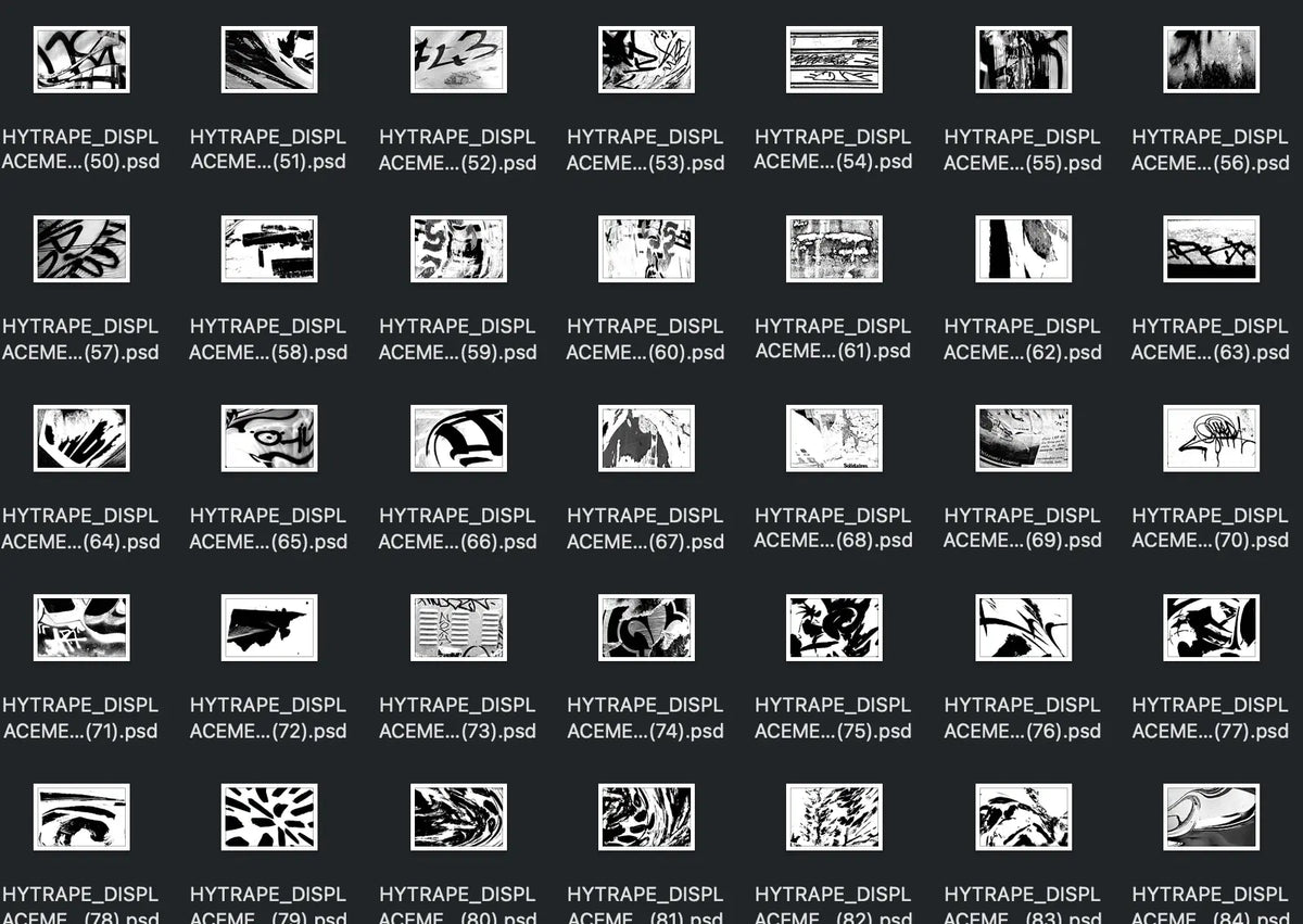 +100 DISPLACEMENT MAPS HYTRAPE