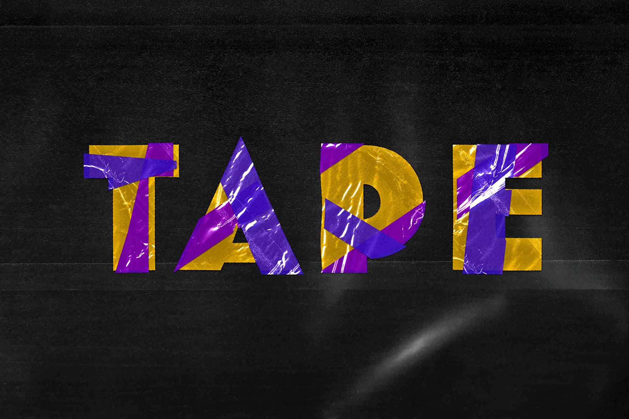 Plastic Tape Text Effect