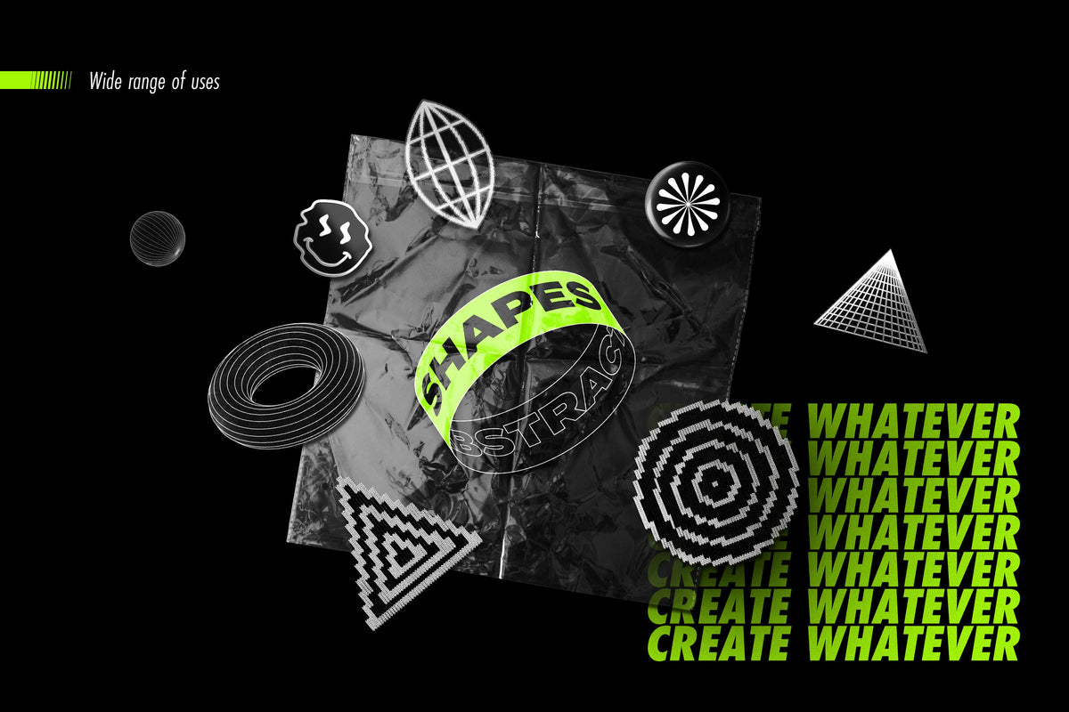 Aperçu 3 sur 20 de Abstract Shapes Collection - 100 Design Elements, ressource Vectors par Samolevsky