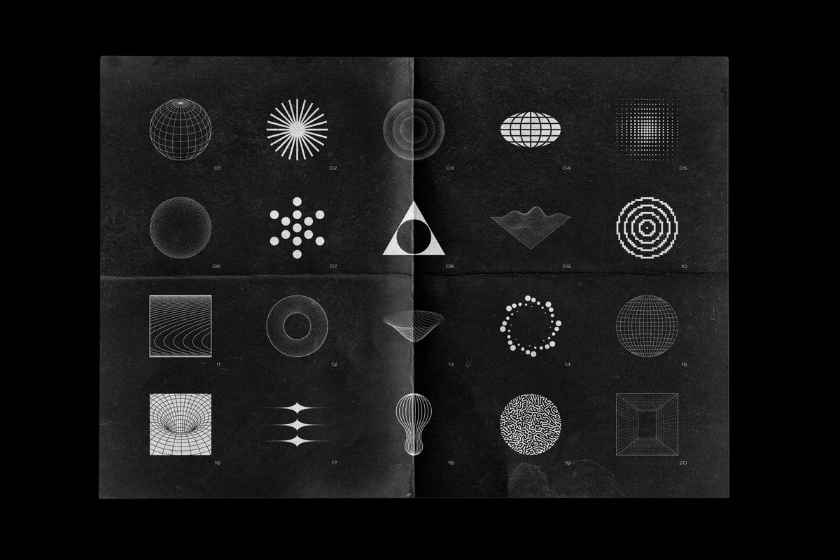 Aperçu 4 sur 20 de Abstract Shapes Collection - 100 Design Elements, ressource Vectors par Samolevsky