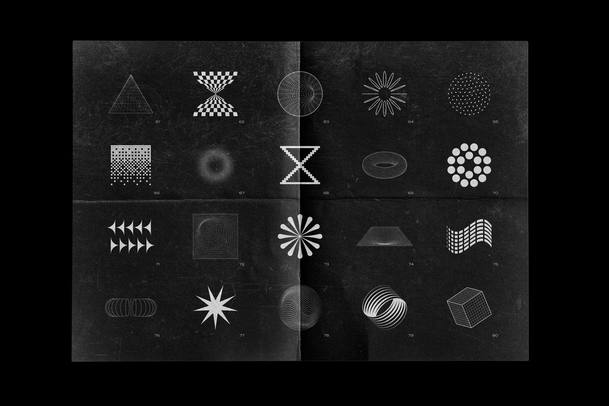 Aperçu 14 sur 20 de Abstract Shapes Collection - 100 Design Elements, ressource Vectors par Samolevsky
