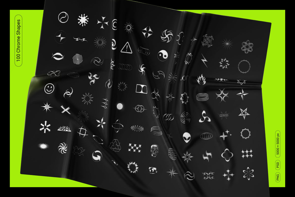 Aperçu 3 sur 25 de Acid and Chrome - Abstract Shapes Bundle, ressource Vectors par Samolevsky