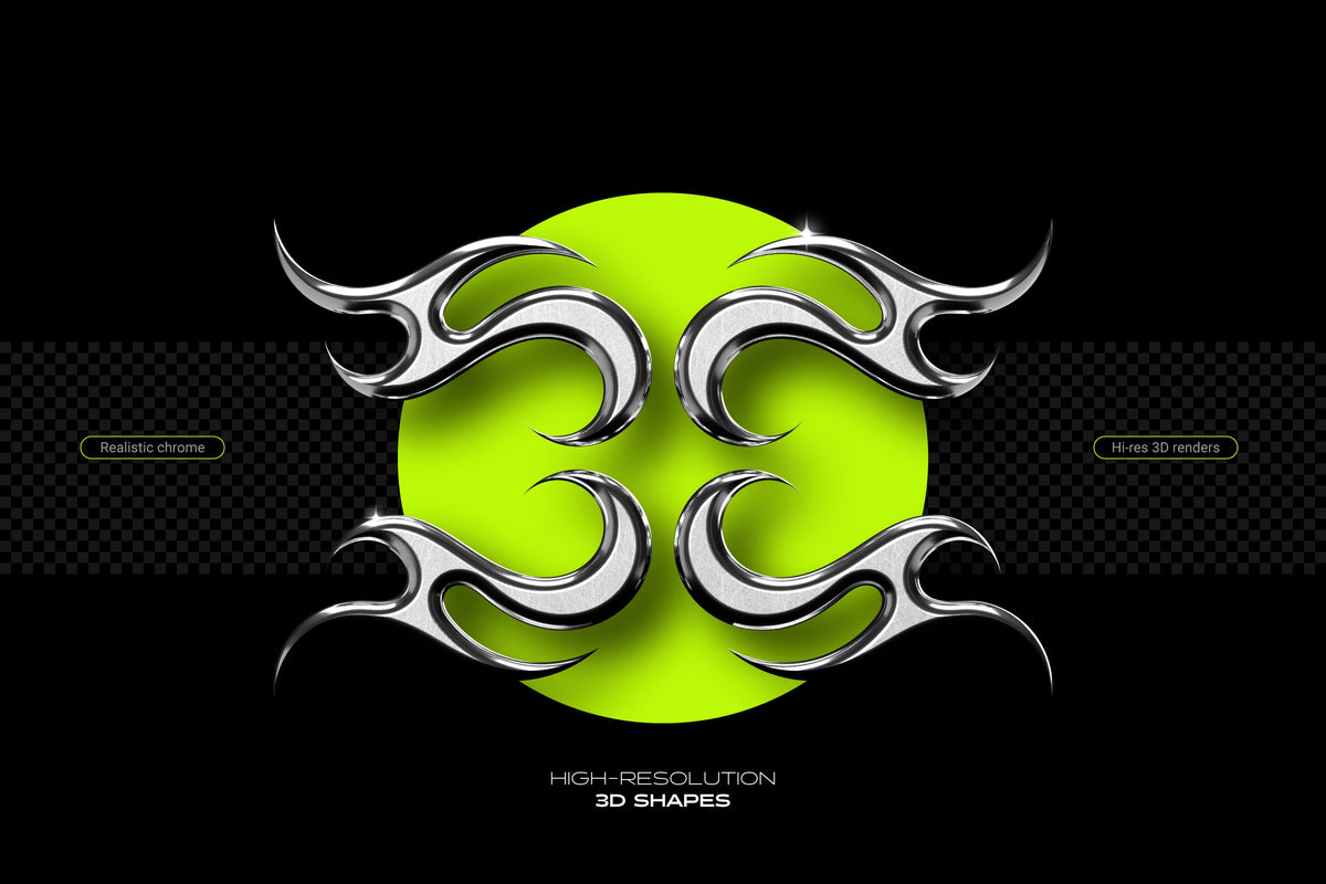 Aperçu 5 sur 25 de Acid and Chrome - Abstract Shapes Bundle, ressource Vectors par Samolevsky