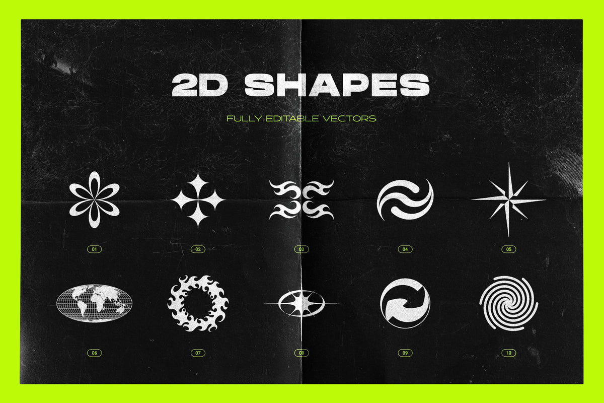 Aperçu 18 sur 25 de Acid and Chrome - Abstract Shapes Bundle, ressource Vectors par Samolevsky