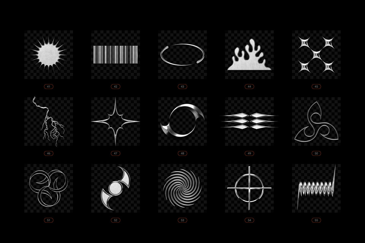 Aperçu 10 sur 26 de Chrome and Vector - Abstract Shapes Bundle, ressource Vectors par Samolevsky
