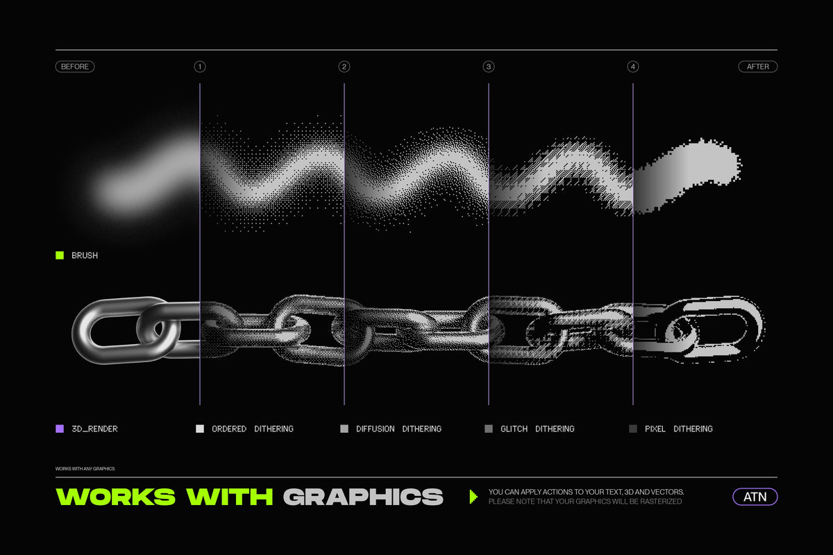 Aperçu 7 sur 31 de Bitmap Lab - One-Click Pixel Halftone Action, ressource Vectors par Samolevsky